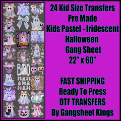 Kids Pastel Iridescent Halloween Gangsheet
