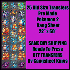 Kids Pokemon 2 Gangsheet