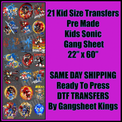 Kids Sonic Gangsheet