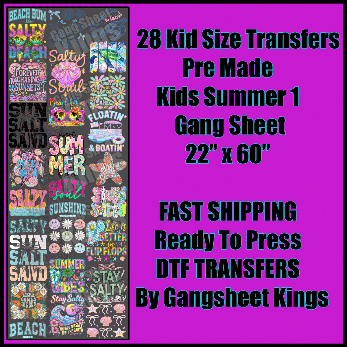 Kids Summer Time 1 Gangsheet