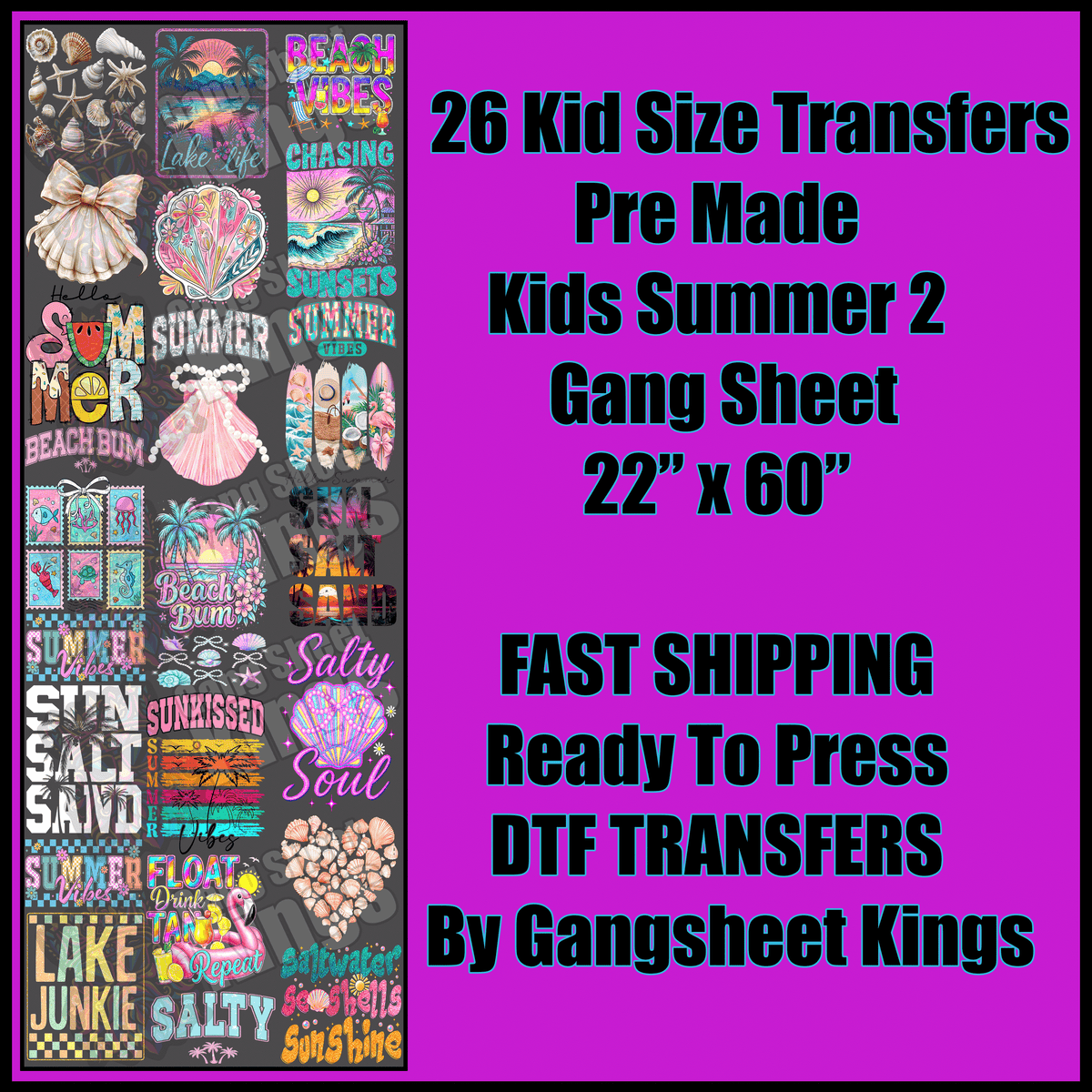 Kids Summer Time 2 Gangsheet