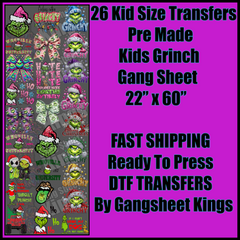 Kids Grinch Gangsheet
