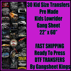 Kids Lowrider Some Halftoned Gangsheet