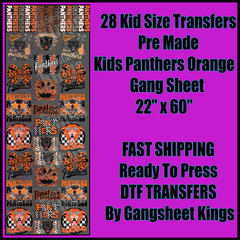Kids Panthers Sports Orange Gangsheet