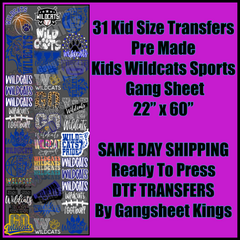 Kids Wildcats Sports Gangsheet