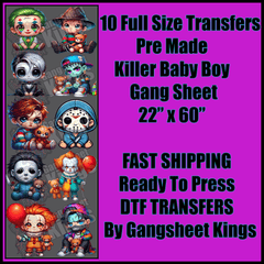 Killer Baby Boy Halloween Gangsheet