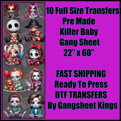 Killer Baby Halloween Gangsheet
