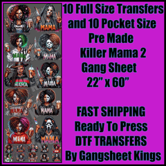 Killer Mama 2 Halloween Gangsheet