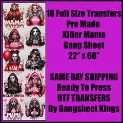 Killer Mama Halloween Gangsheet