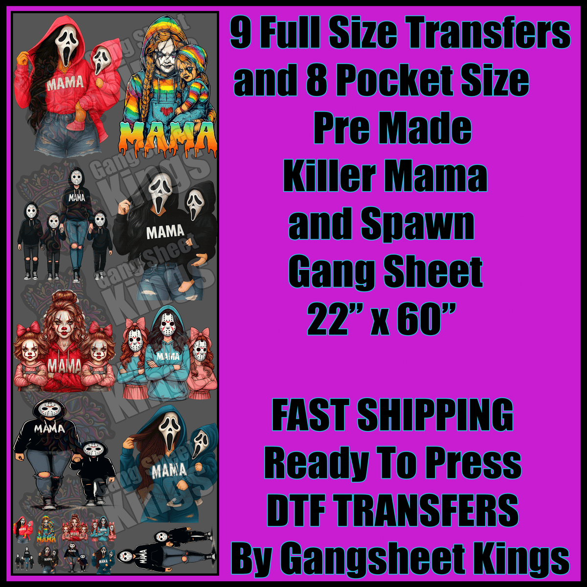 Killer Mama and Spawn Halloween Gangsheet