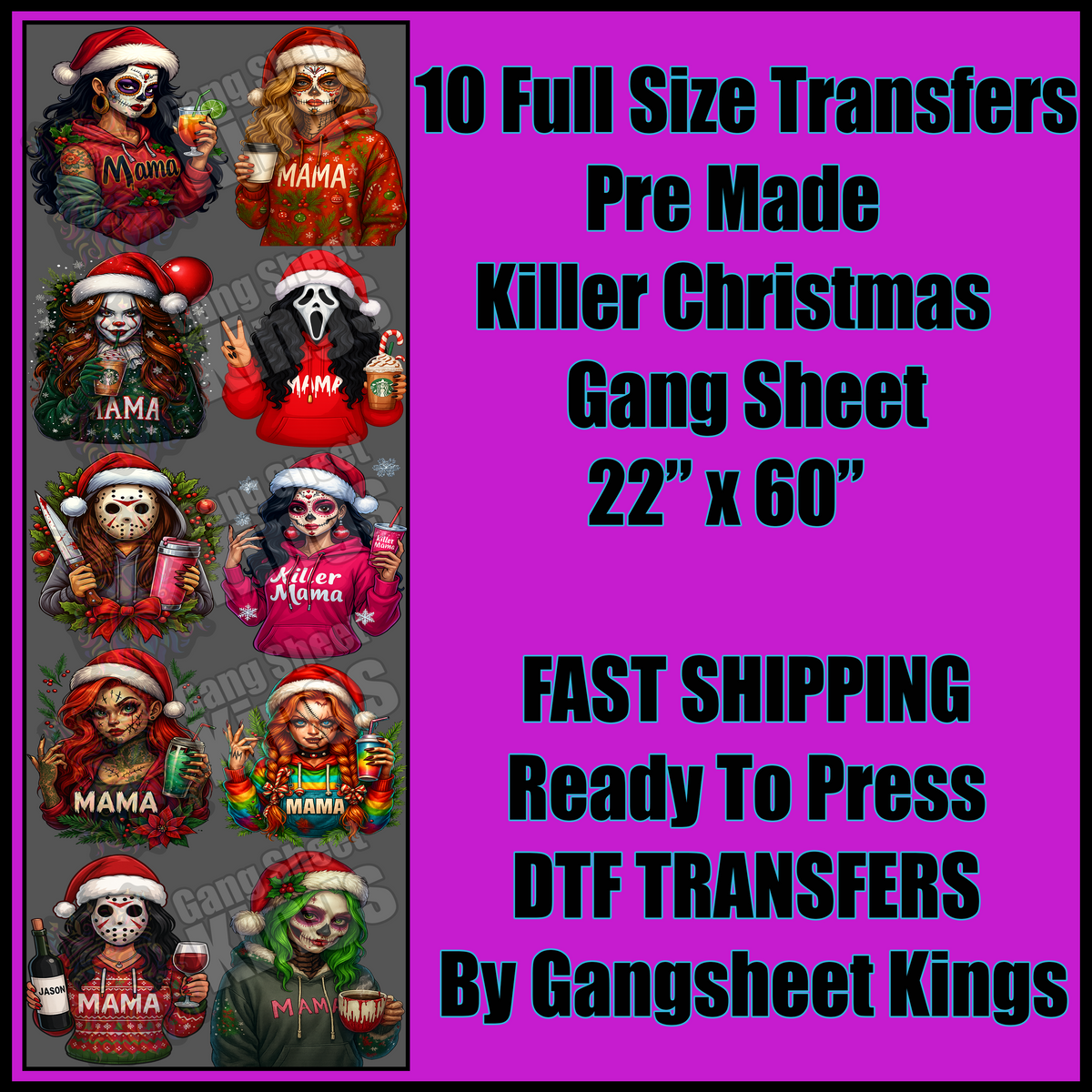 Killer Christmas Gangsheet