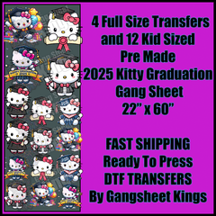 Hello Kitty Graduation Gangsheet