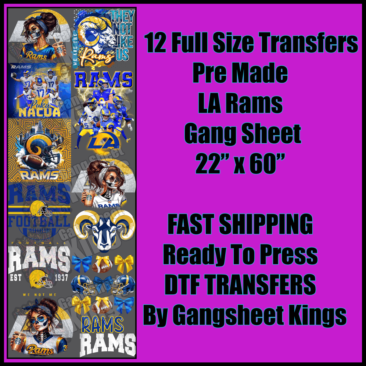 Los Angeles Rams NFL Gangsheet