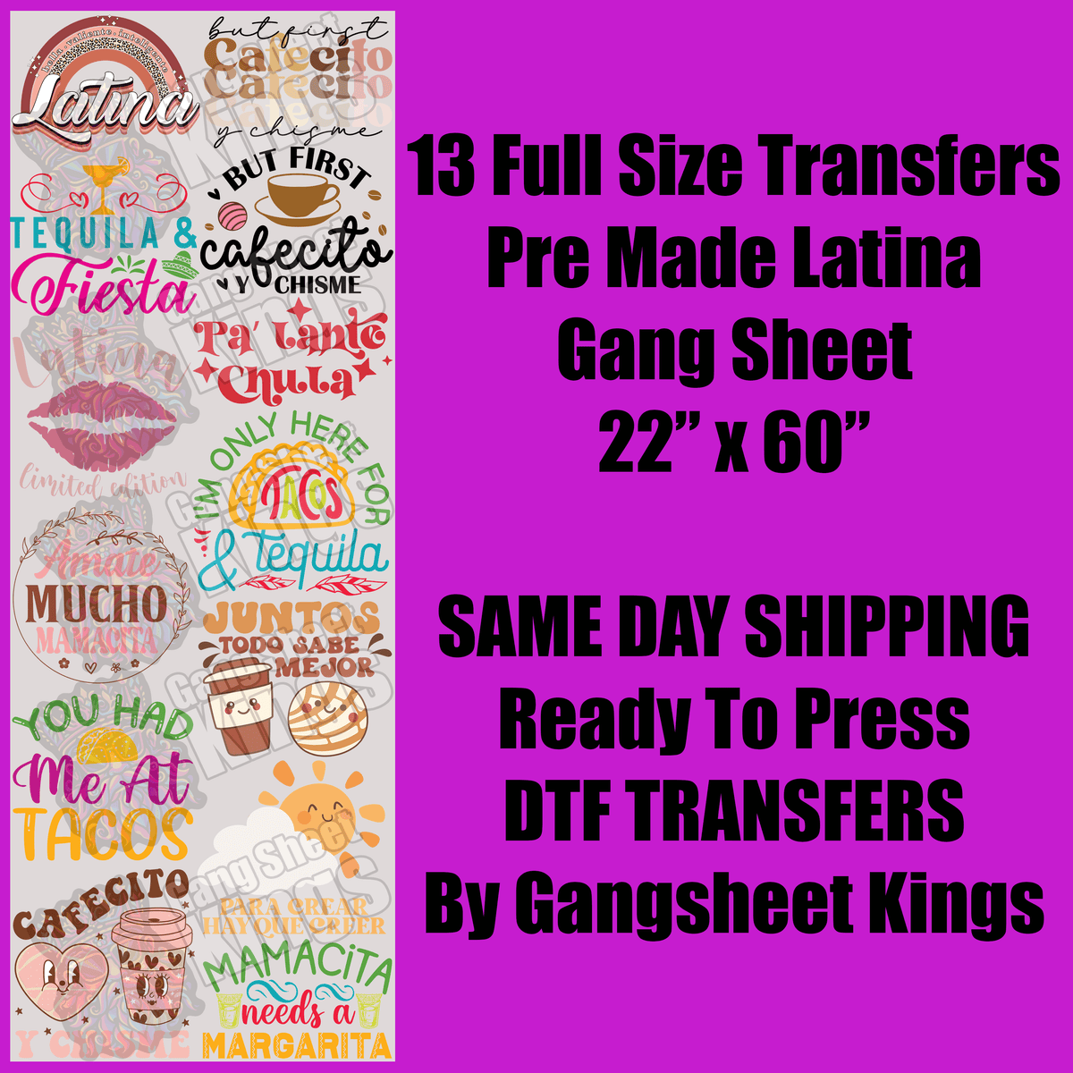 Latina Gang Sheet