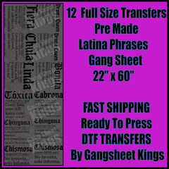 Latina Phrases Gangsheet