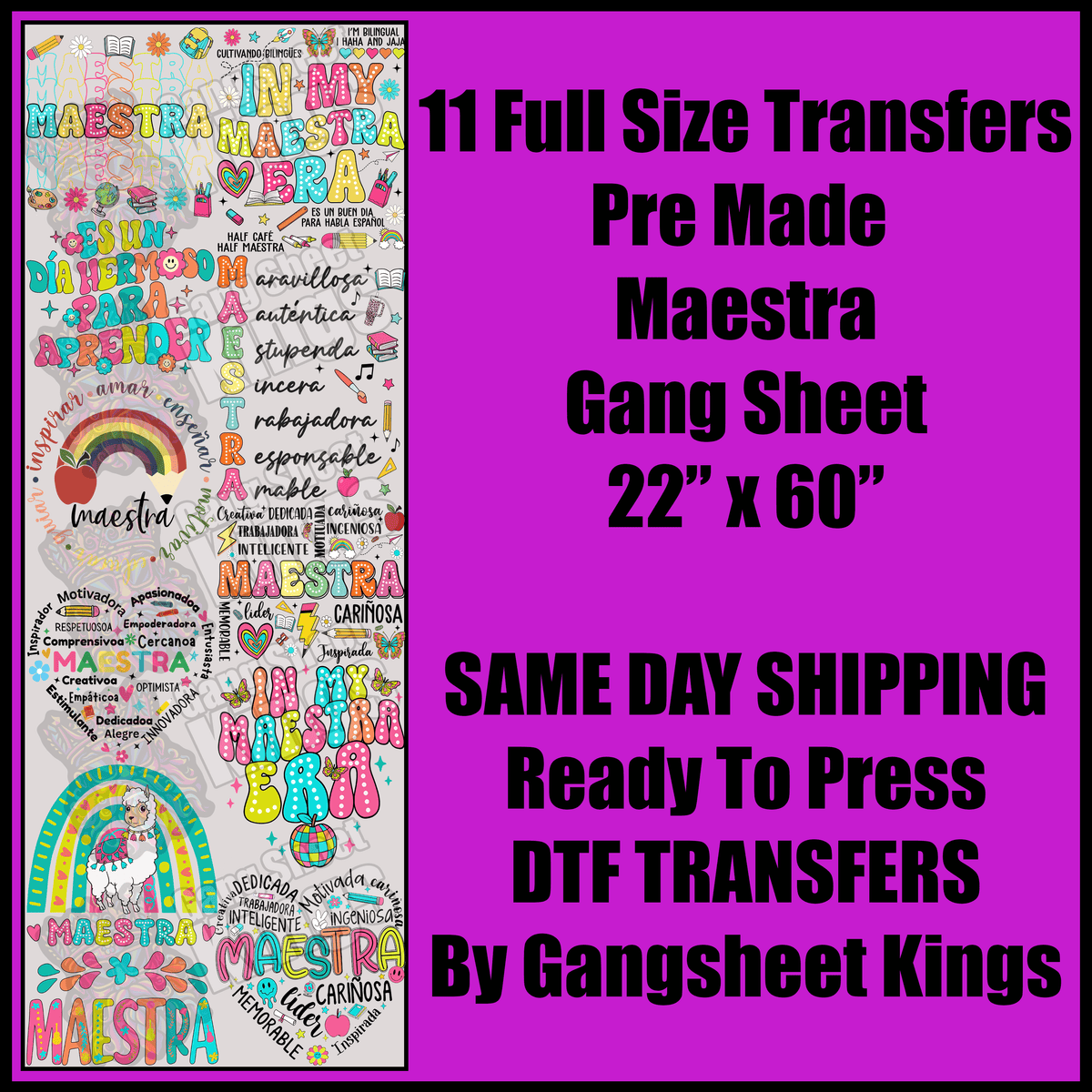 Maestra Gang Sheet
