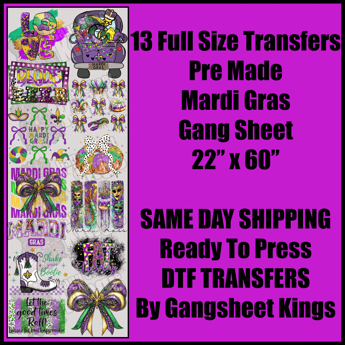 Mardi Gras Gangsheet
