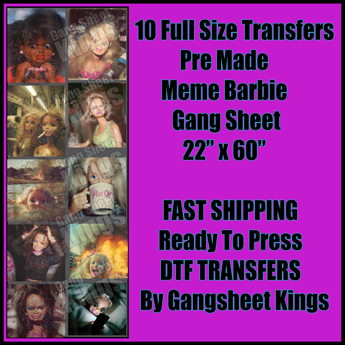 Meme Barbie Gangsheet