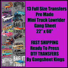 Mini Truck Lowrider Gangsheet