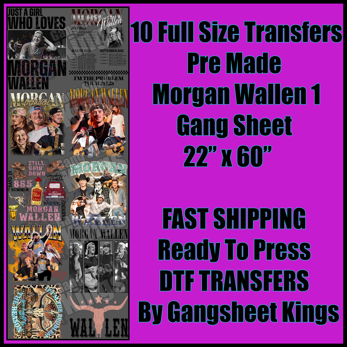 Morgan Wallen 1 Gangsheet