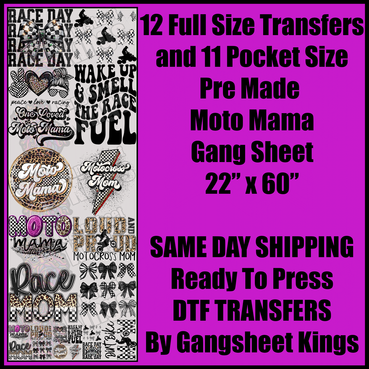 Moto Mama Gang Sheet
