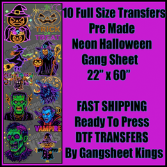 Neon Halloween Gangsheet