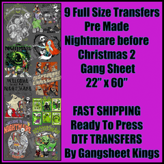 Nightmare before Christmas 2 Gangsheet
