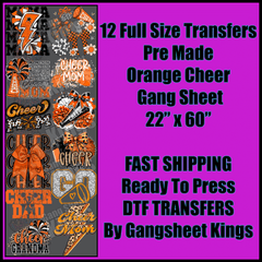 Orange Cheer Sports Gangsheet