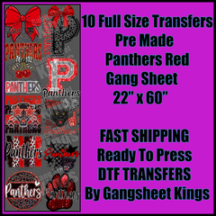 Panthers Sports Red Gangsheet
