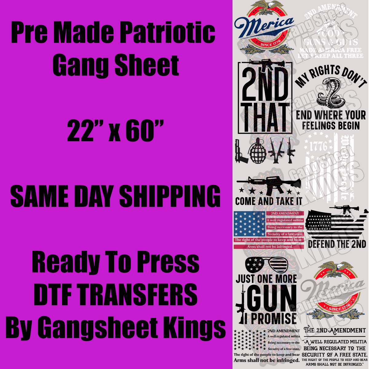 Patriotic Gang Sheet