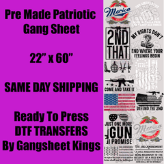 Patriotic Gang Sheet
