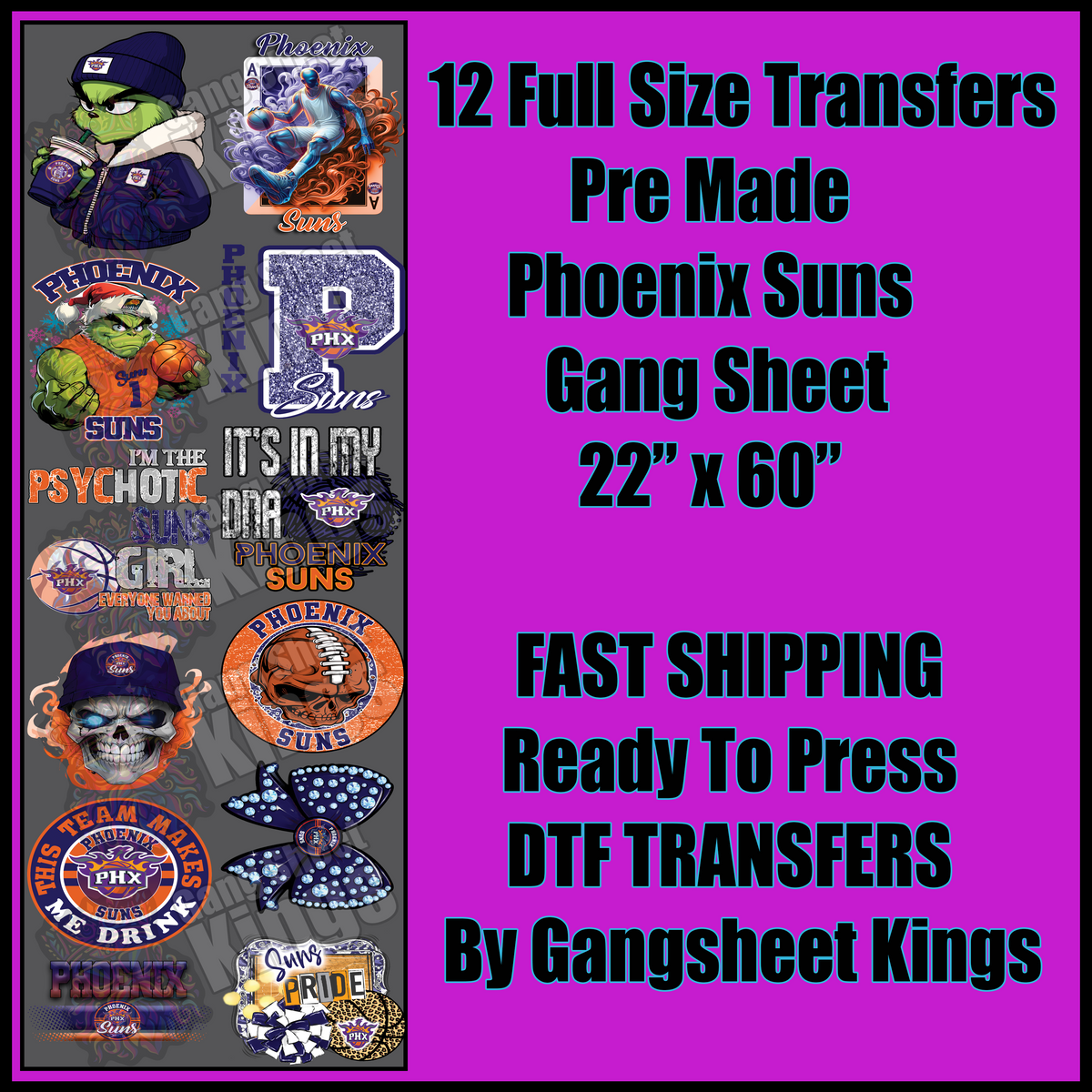 Phoenix Suns NBA Gangsheet