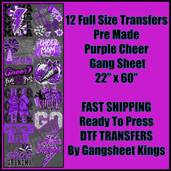 Purple Cheer Sports Gangsheet