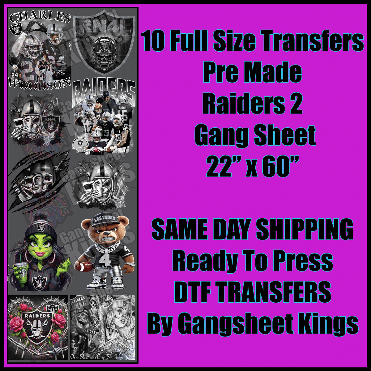 Raiders 2 NFL Gagsheet