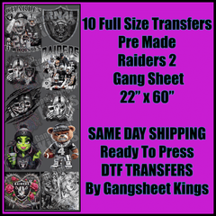 Raiders 2 NFL Gagsheet