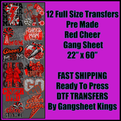 Red Cheer Sports Gangsheet