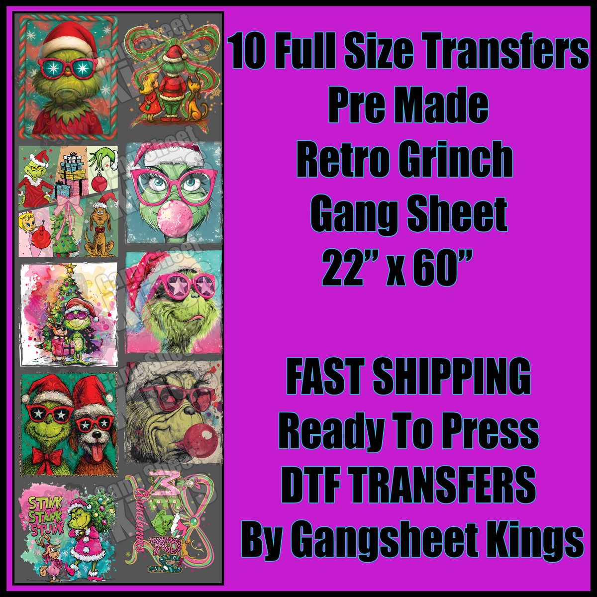 Retro Grinch Gangsheet
