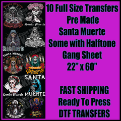 Santa Muerte Some with Halftone Gangsheet