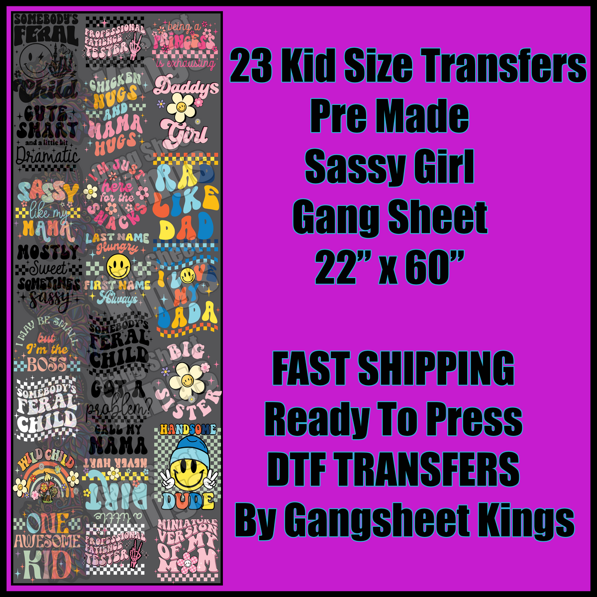 Sassy Girl Gangsheet
