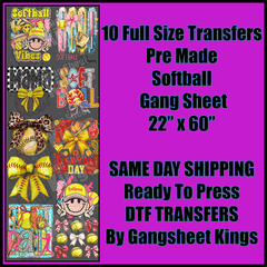 Softball Gangsheet