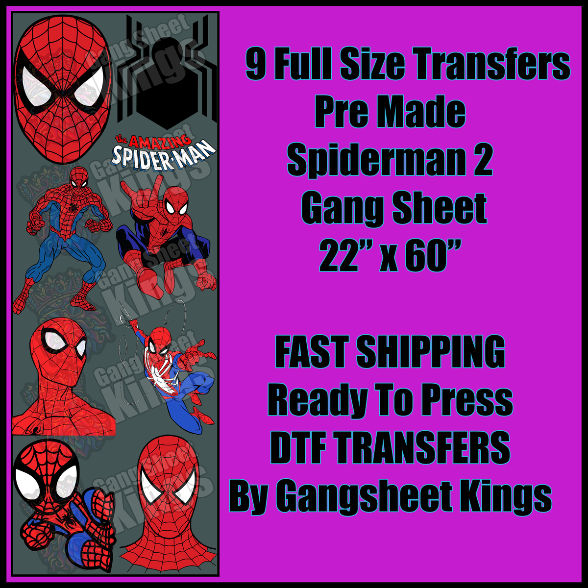 Spiderman 2 Gangsheet