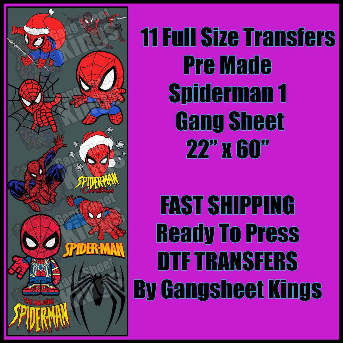 Spiderman 1 Gangsheet