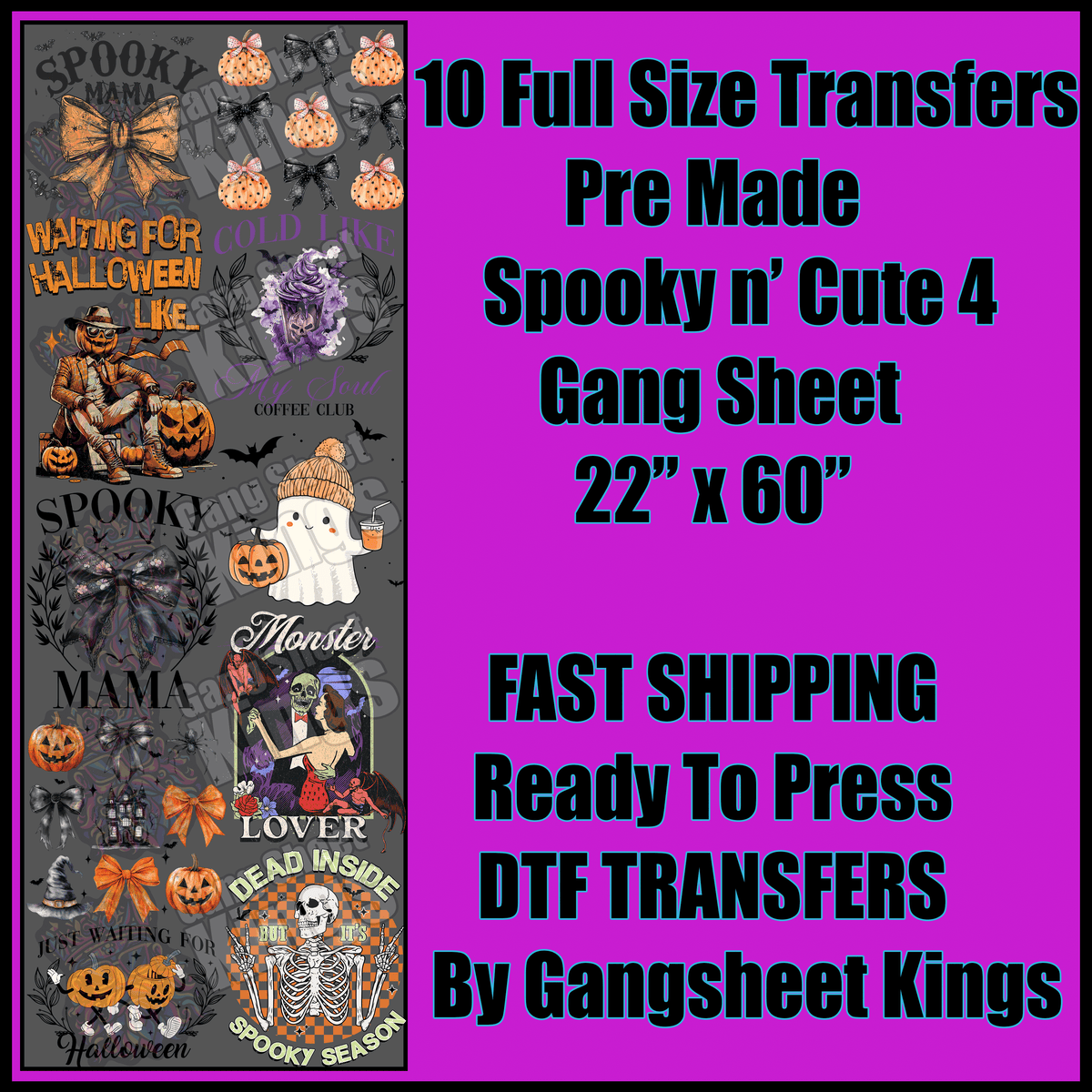 Cute n' Spooky 4 Halloween Gangsheet