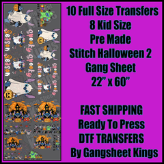 Stitch Halloween 2 Gangsheet