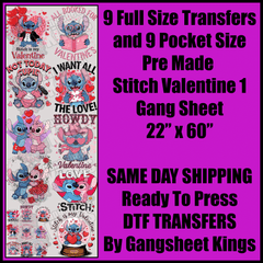 Stitch Valentine Gang Sheet
