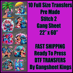 Stitch 2 Gang Sheet
