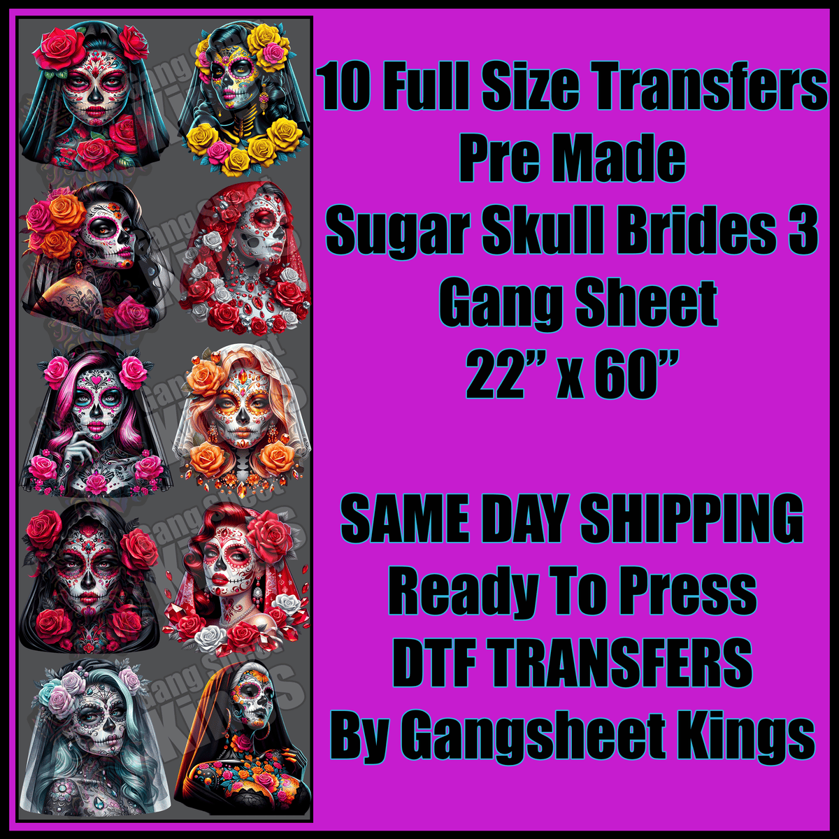 Sugar Skull Brides 3 Gangsheet