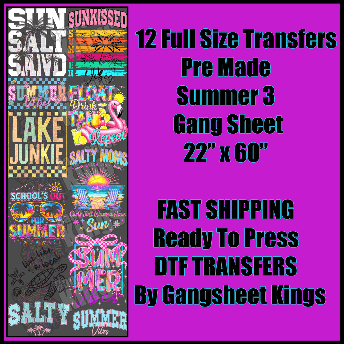 Summer 3 Gangsheet