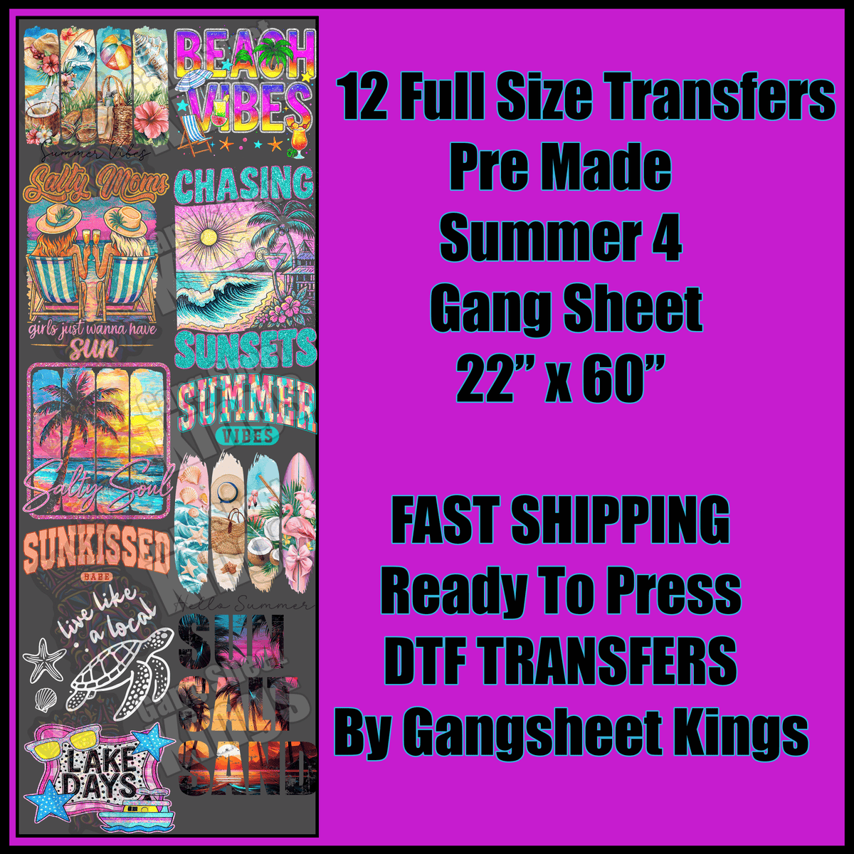 Summer 4  Gangsheet