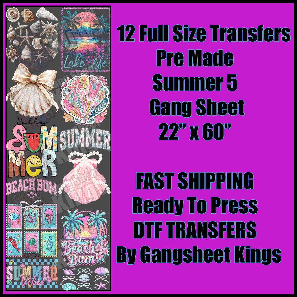 Summer 5 Gangsheet